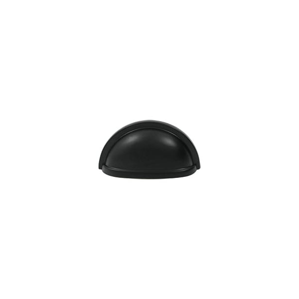 K43U19 Oval Shell Handle Pull Paint Black, 10PK